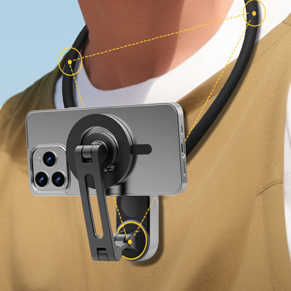 Magnetic Neck Holder Mount Hand Free Phone Holder Quick Release for GoPro