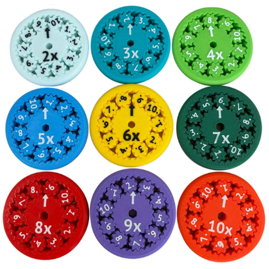 9Pcs Math Facts Fidget Spinners Multiplication Division Educational Game