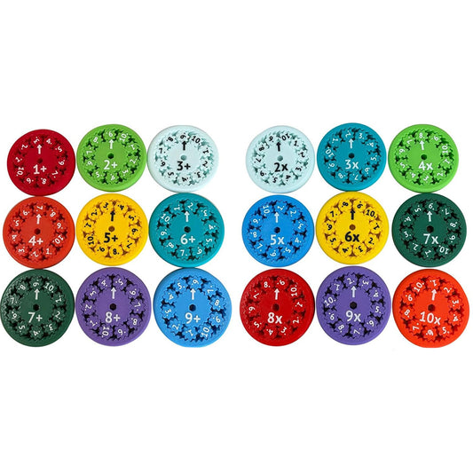 18Pcs Math Facts Fidget Spinners Addition Multiplication Educational Game