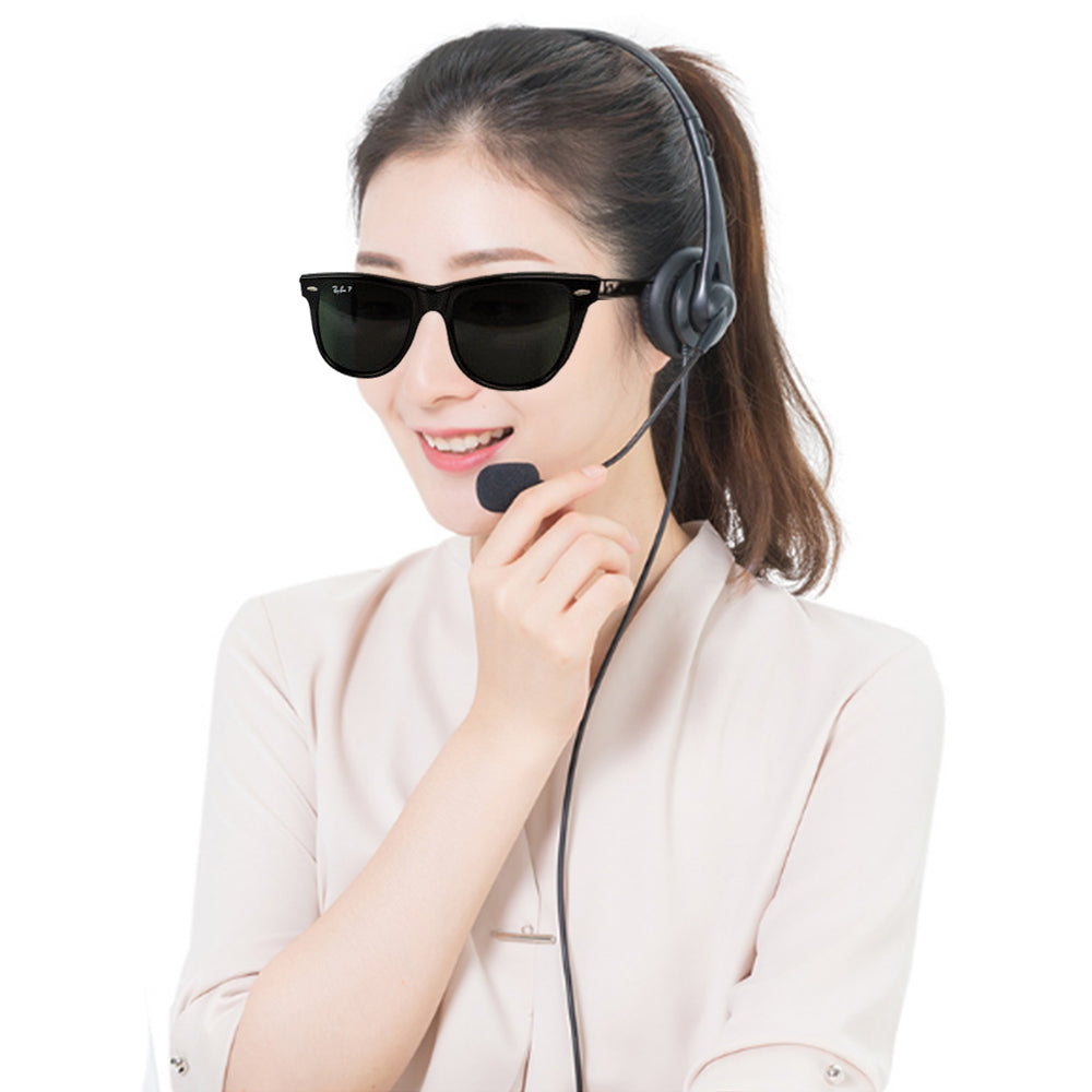 2Pcs 3.5mm Audio Jack Wired Headset with Microphone USB On Ear Headphone