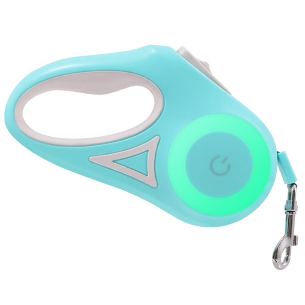 RGB 5M Extendable Retractable Dog Leash LED Lockable Training Lead Rope Green