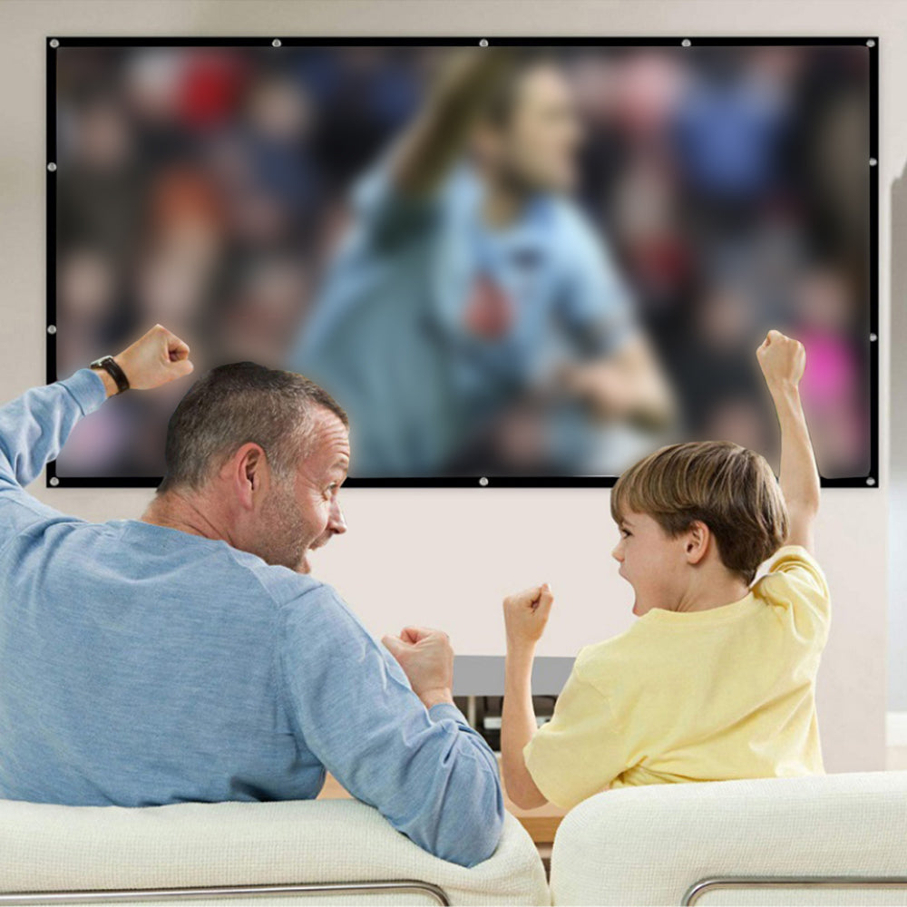 12 Inch 16:9 HD Foldable Projector Screen Portable Outdoor Home Movie Cinema