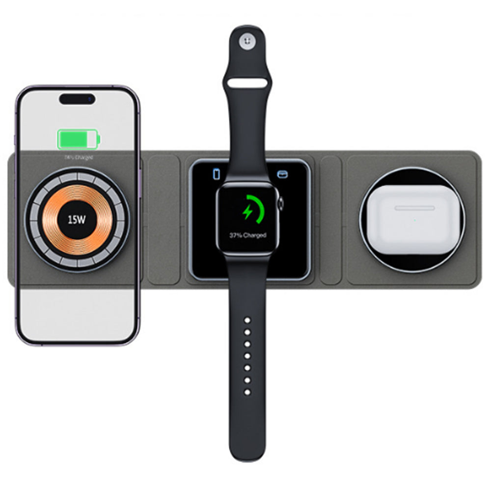 3 in 1 Foldable Wireless Charger Fast Charging Dock for iPhone iWatch Airpods