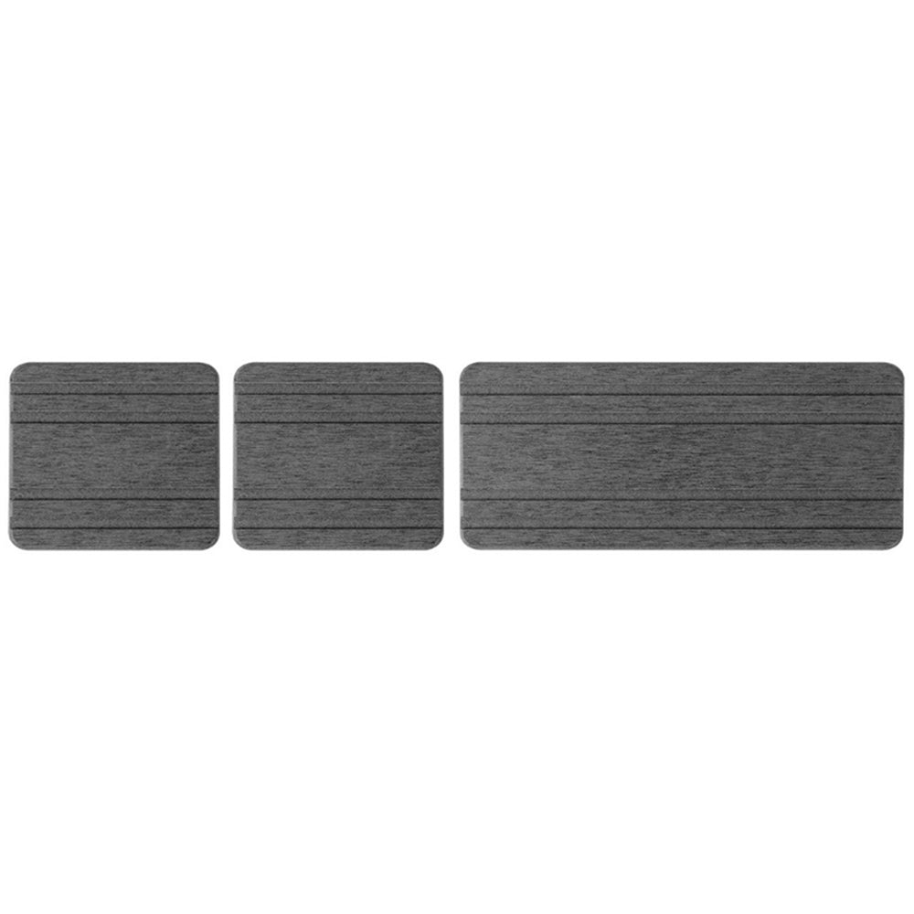 3Pcs Water Absorbing Stone Tray For Sink Fast Drying Diatomite Tray Dark Grey
