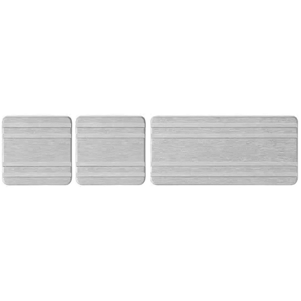 3Pcs Water Absorbing Stone Tray For Sink Fast Drying Diatomite Tray Light Grey