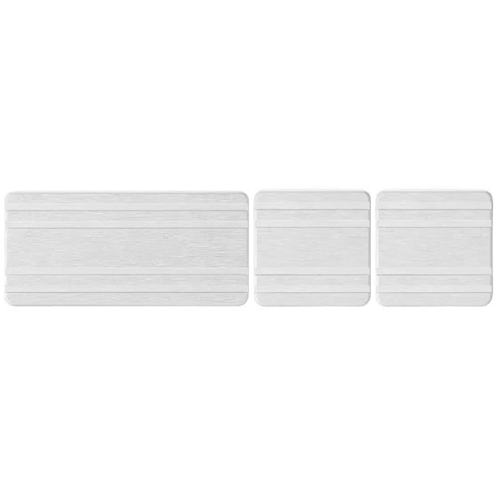 3Pcs Water Absorbing Stone Tray For Sink Fast Drying Diatomite Tray White