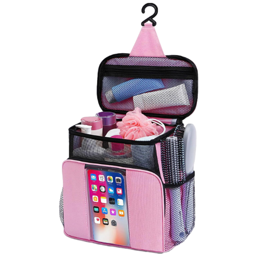 Large Capacity Hanging Makeup Cosmetic Bag Travel Storage Toiletry Bag Pink