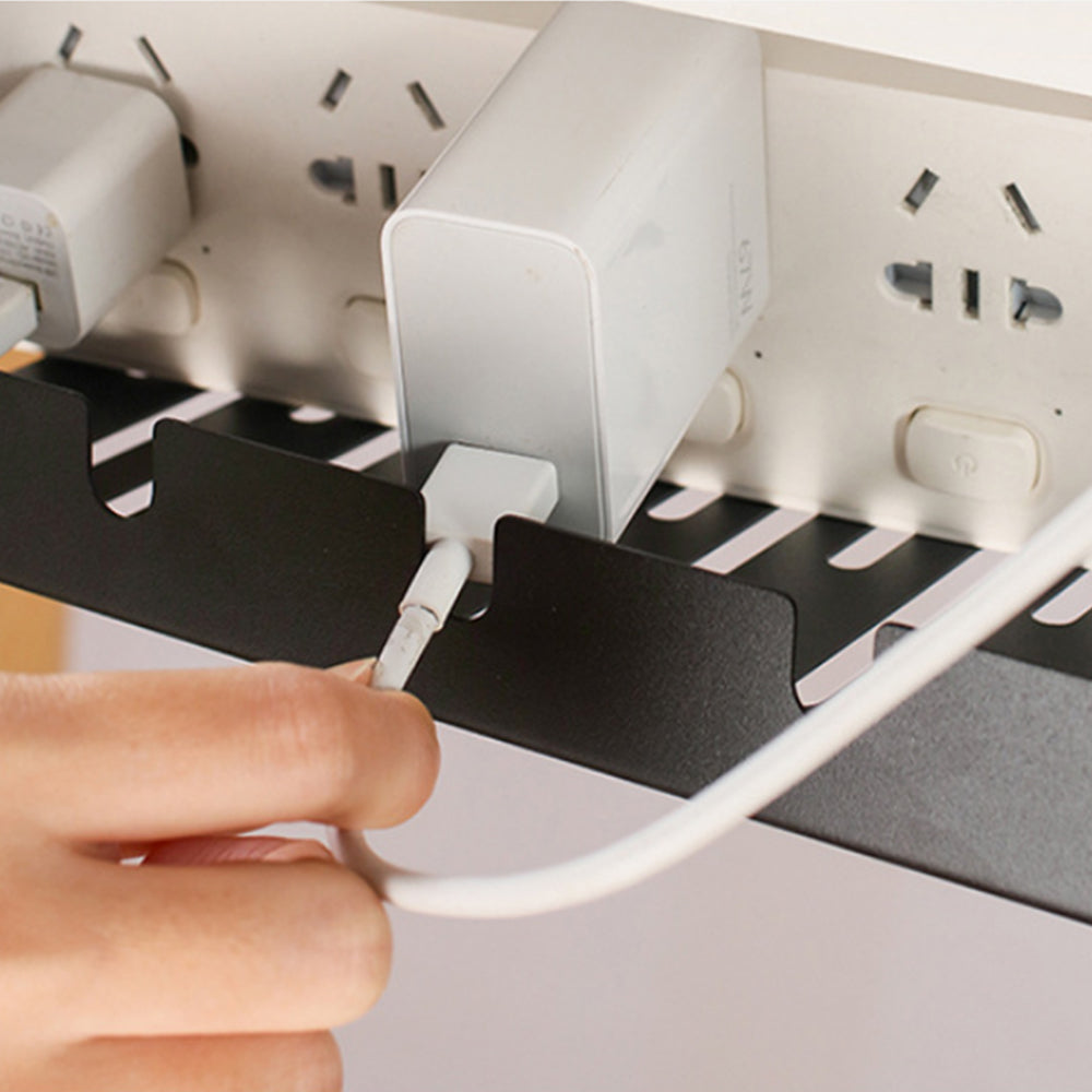 Under Desk Cable Management Tray Cord Wire Organizer Cable Storage Basket Black