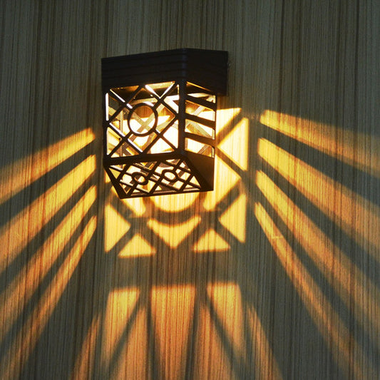 8Pcs Solar Fence Lights Outdoor Garden Wall Lights Patio Deck Lamp - Style 1
