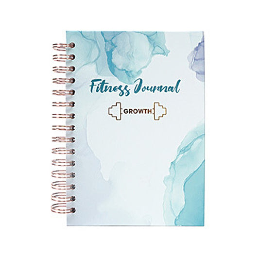 A5 Fitness Journal Training Log Book Workout Log Daily Food Record Book - Blue