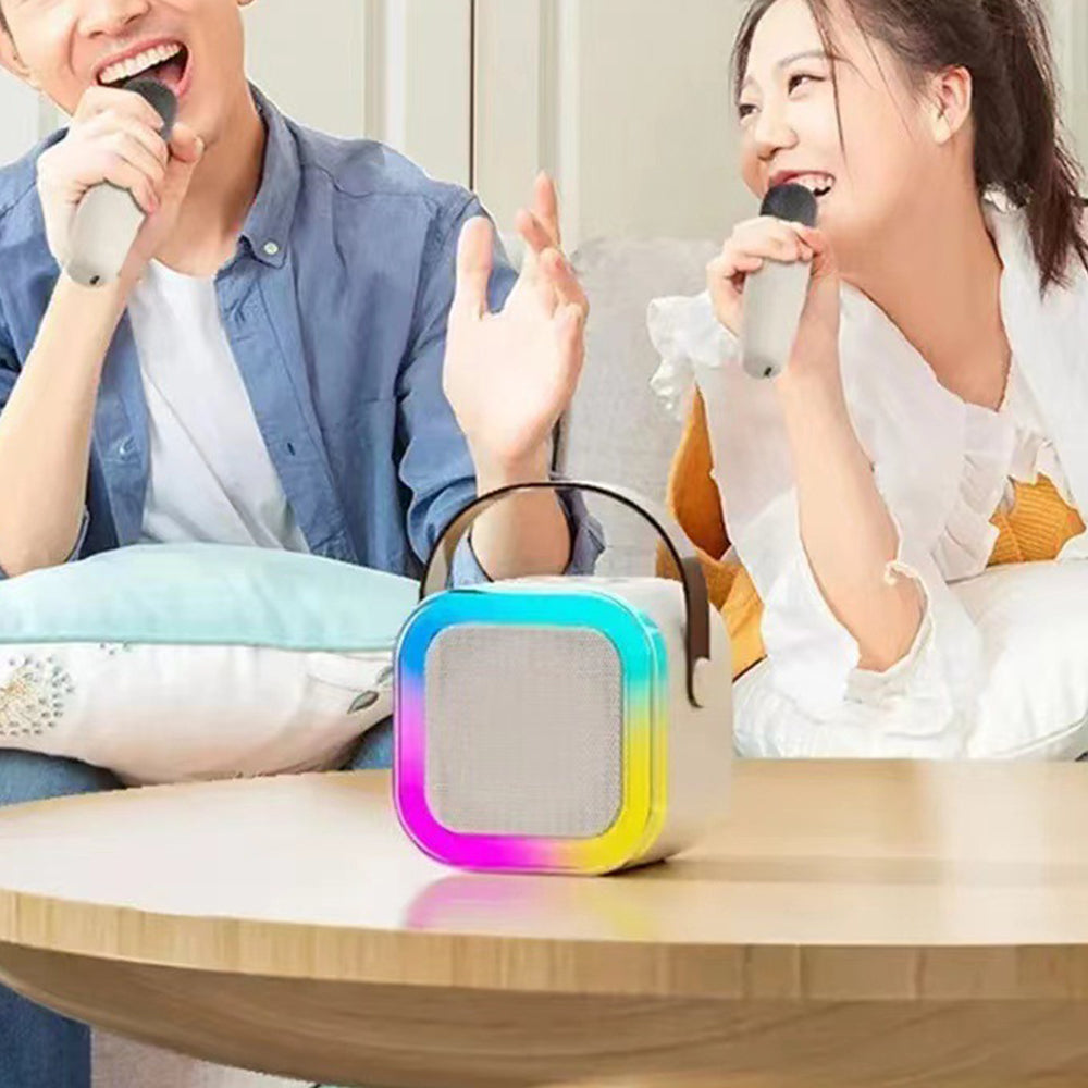 Portable Bluetooth Karaoke Machine with 2 Microphones