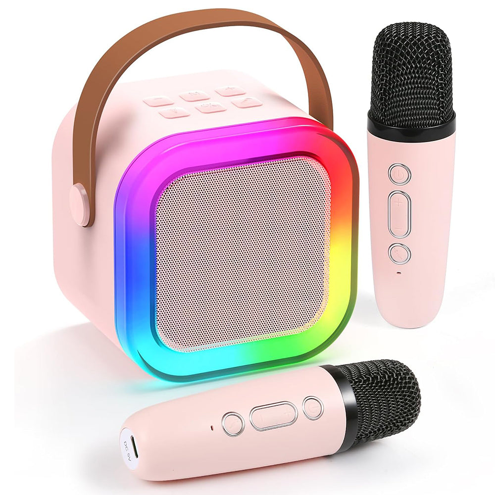 Portable Bluetooth Karaoke Machine with 2 Microphones