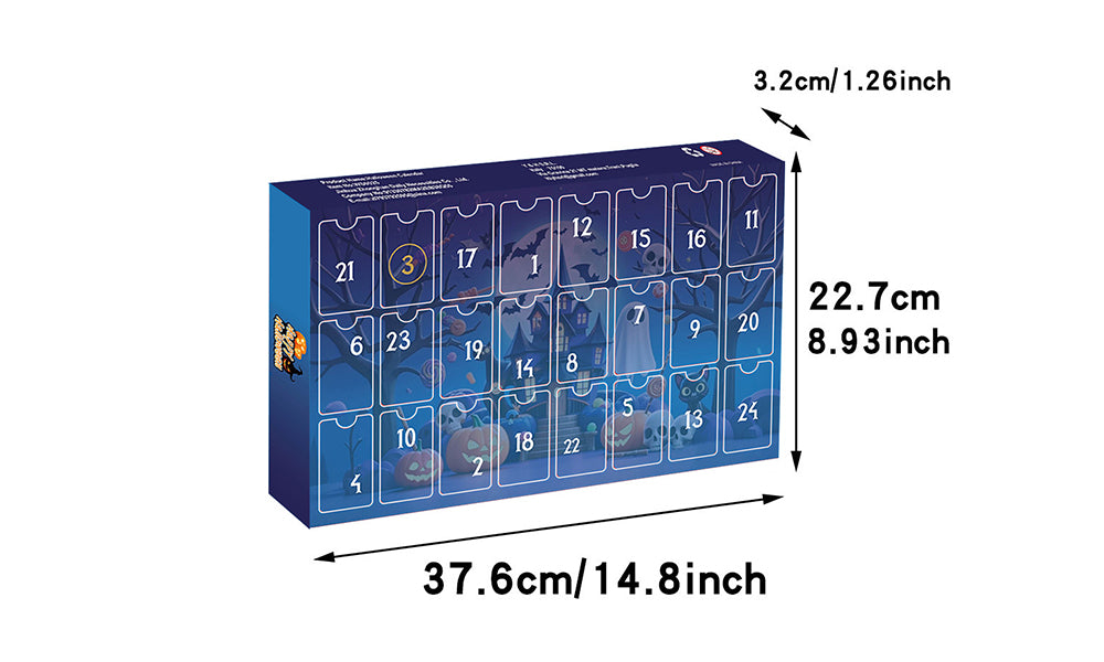 24-Day Halloween Advent Calendar Cartoon Theme Countdown Blind Box