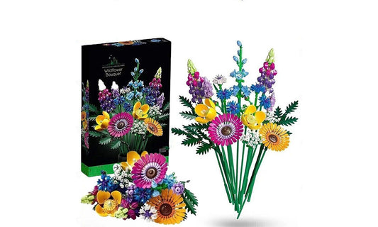Wildflower Bouquet Block Set for Adults Artificial Flower Building Set