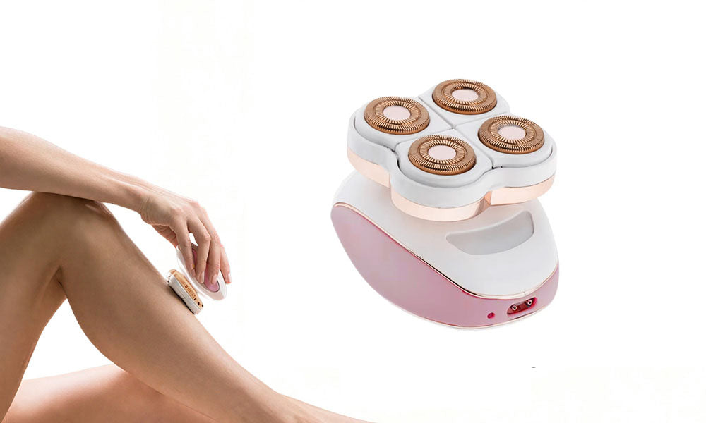 Mini 4-Head Electric Hair Remover for Women Rechargeable Body Hair Shaver