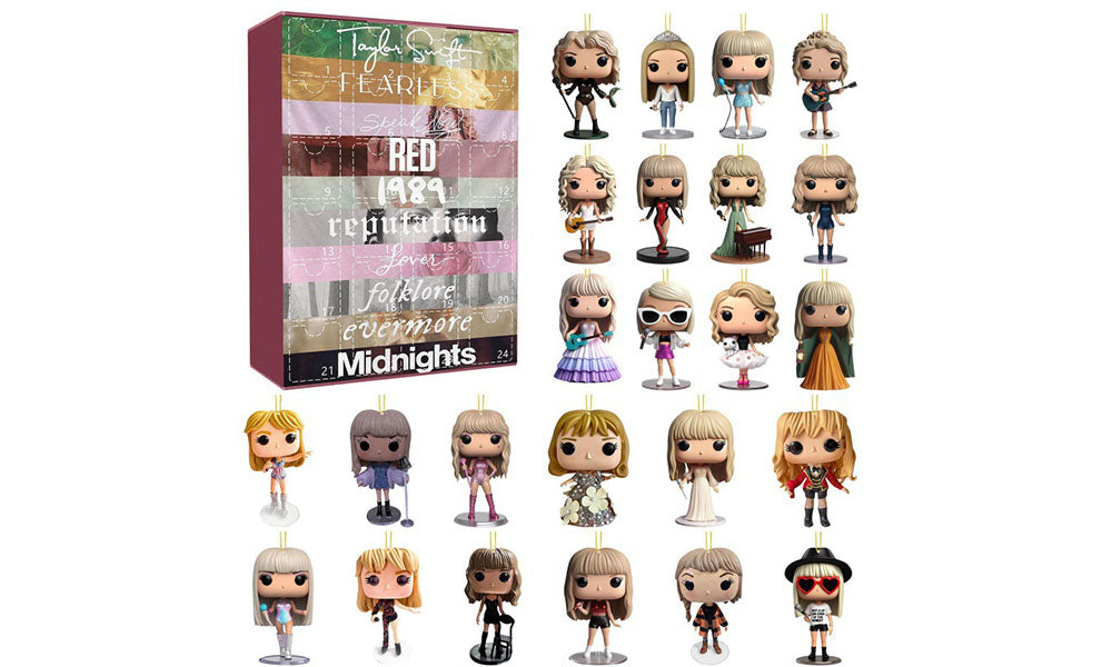 Taylor Swift Inspired Christmas Countdown Calendar 2D Flat Pendant Advent Calendar
