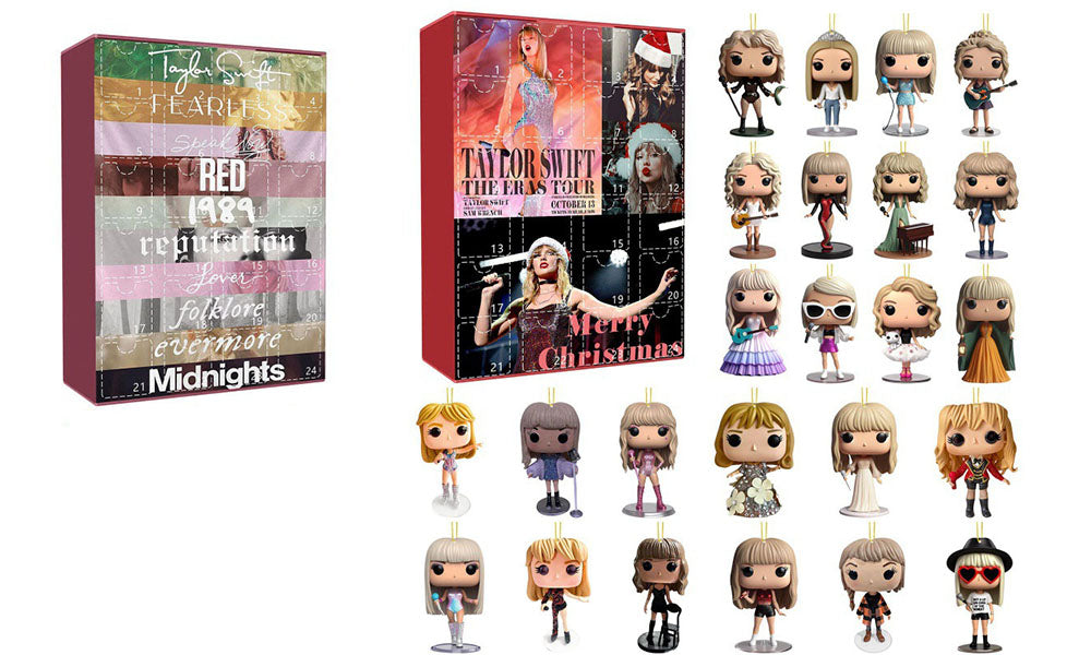 Taylor Swift Inspired Christmas Countdown Calendar 2D Flat Pendant Advent Calendar