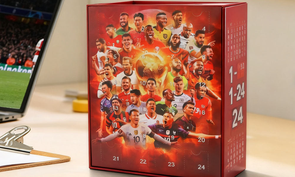 Football Advent Calendar with Mini Figures – Christmas Countdown Gift Set for Boys