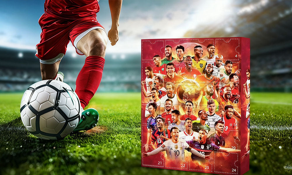 Football Advent Calendar with Mini Figures – Christmas Countdown Gift Set for Boys