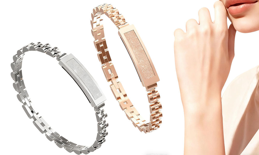 Elegant Women’s Smart Bracelet with Heart Rate Sleep & Stress Monitoring