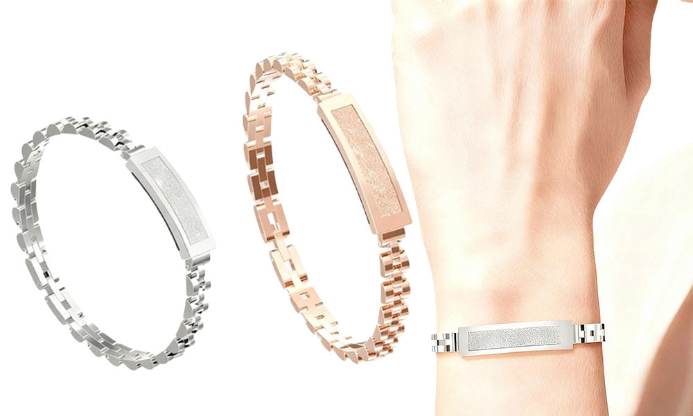 Elegant Women’s Smart Bracelet with Heart Rate Sleep & Stress Monitoring