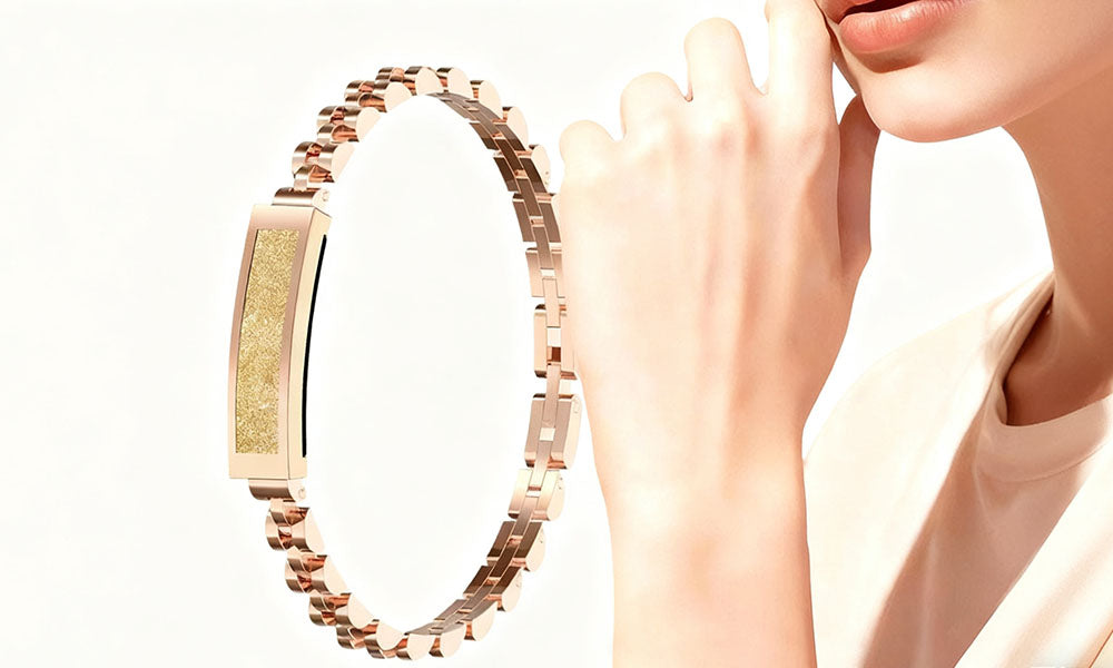 Elegant Women’s Smart Bracelet with Heart Rate Sleep & Stress Monitoring