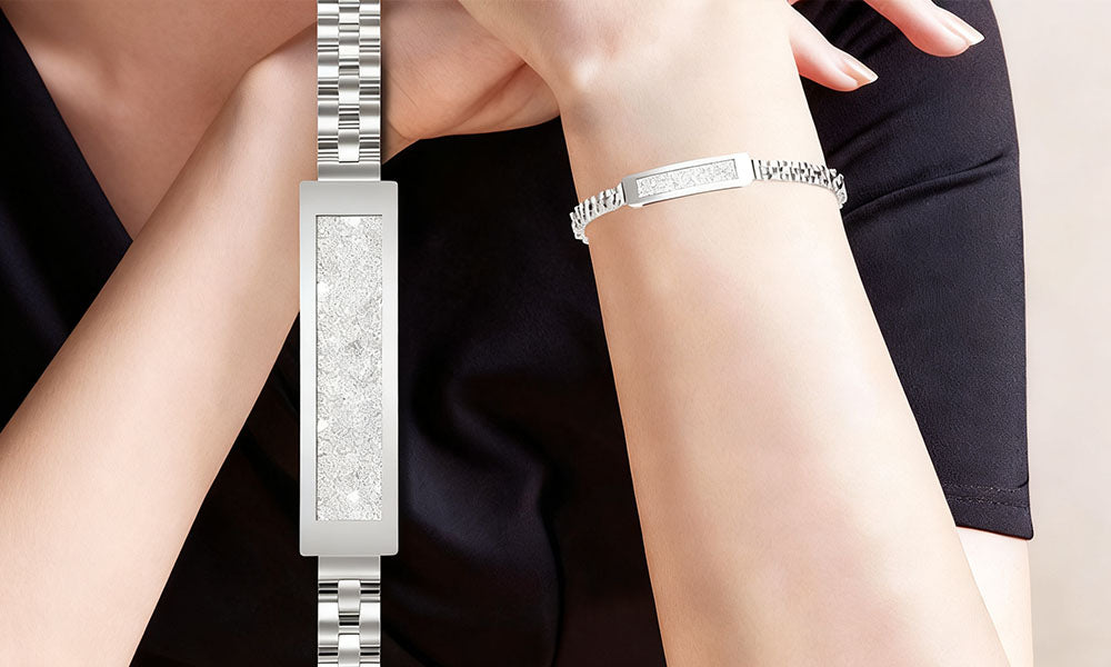 Elegant Women’s Smart Bracelet with Heart Rate Sleep & Stress Monitoring
