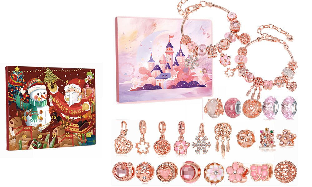 Christmas Advent Calendar DIY Charm Bracelets Jewelry Making Kit