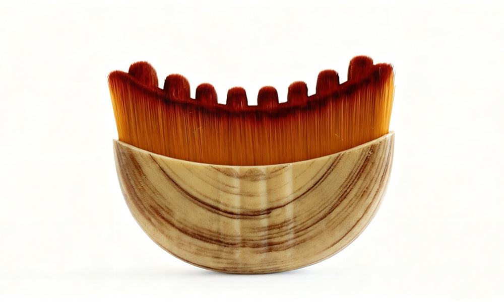 2Pcs Lymphatic Contour Face Brushes Jawline Sculpting Drainage Massage Makeup Brush for Face Chin