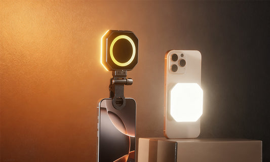 Portable RGB Attachable Selfie Light Clip-On Fill Light with 5 Adjustable Brightness Levels