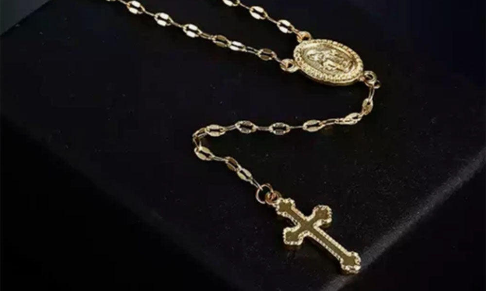 3PCS Cross Madonna Necklace Set for Women