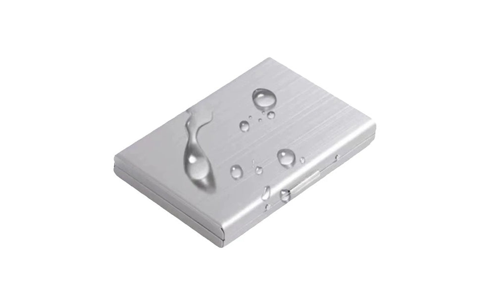 Men's RFID Blocking Stainless Steel Card Holder Wallet Anti Theft