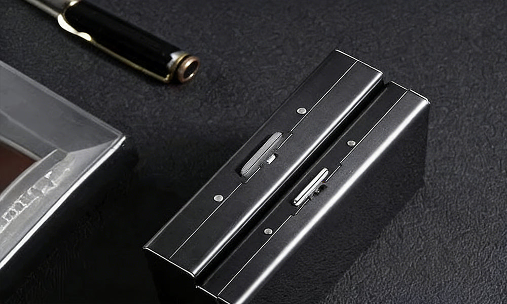 Men's RFID Blocking Stainless Steel Card Holder Wallet Anti Theft