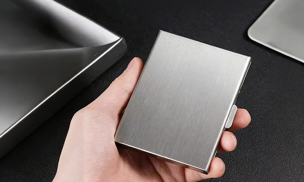 Men's RFID Blocking Stainless Steel Card Holder Wallet Anti Theft