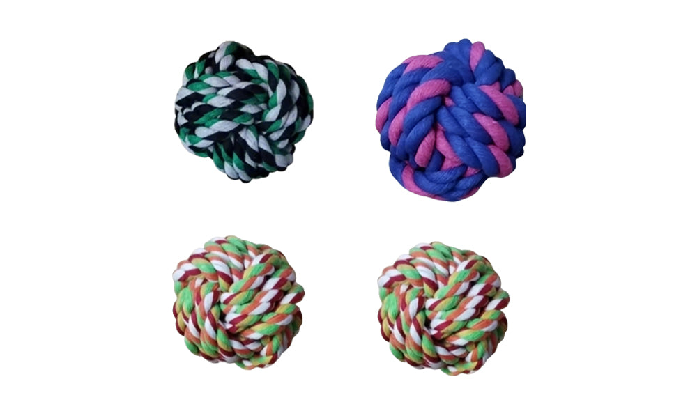 4 PCS Large Dog Rope Chew Knot Ball Tough Toy for Puppies and Dogs
