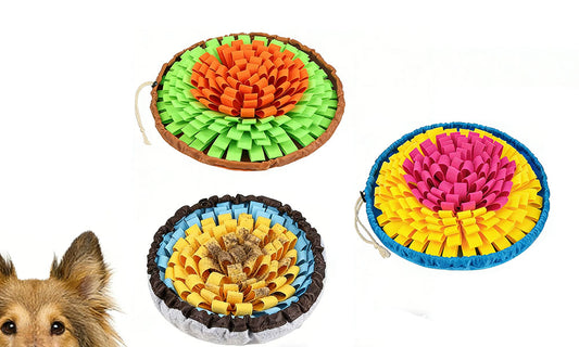 Dog Snuffle Mat Slow Feeder Puzzle Toy for Mental Enrichment and Interactive Play