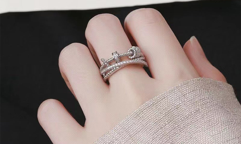3PCS Fidget Bead Spinner Ring Adjustable Anti-Anxiety Jewelry