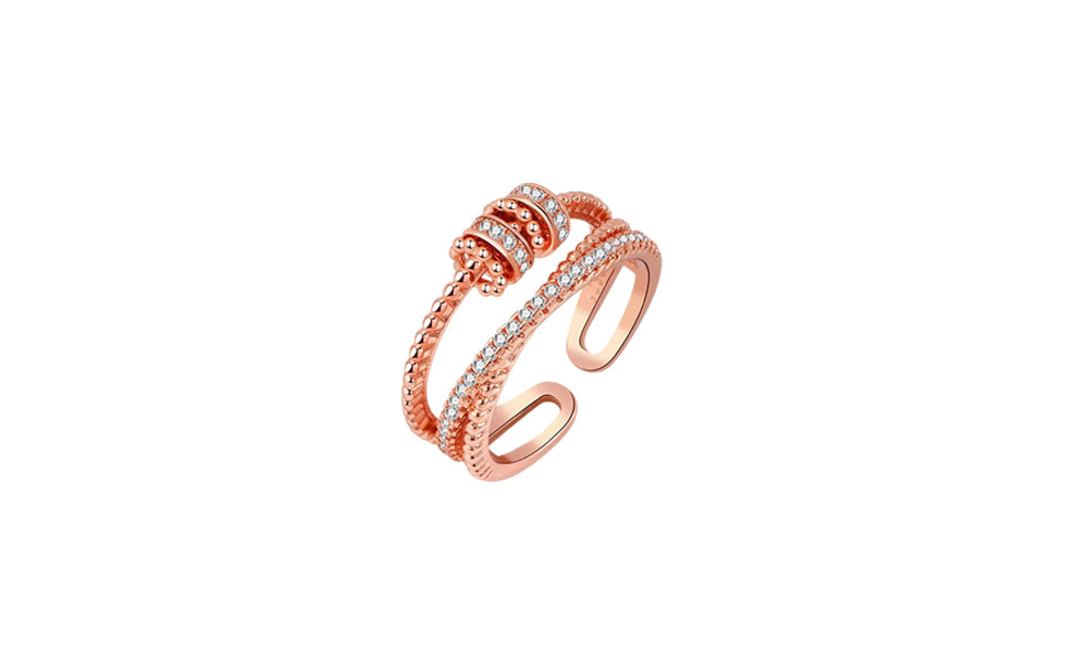 3PCS Fidget Bead Spinner Ring Adjustable Anti-Anxiety Jewelry