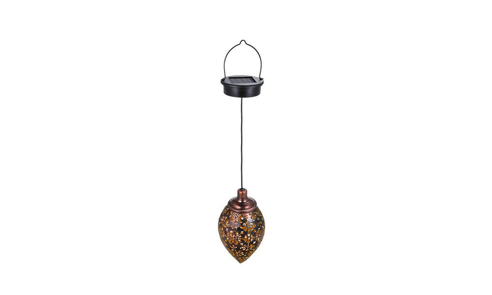 Vintage Metal Hanging Solar Light for Outdoor Garden