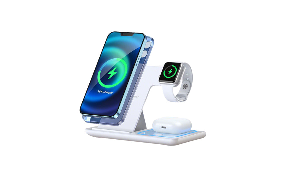3-in-1 Foldable Wireless Charging Stand for Phone Apple Watch & AirPods