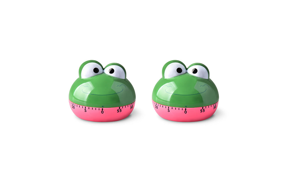 2Pcs Animal Mechanical Timer for Kitchen & Study 60-Min Countdown Clock