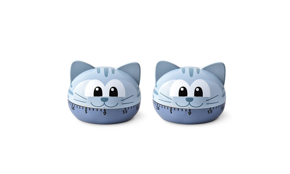 2Pcs Animal Mechanical Timer for Kitchen & Study 60-Min Countdown Clock