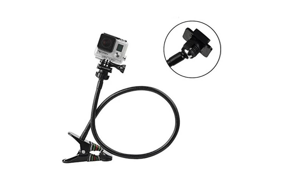 Flexible Gooseneck Mount Stand with Clamp for Camera and Webcam
