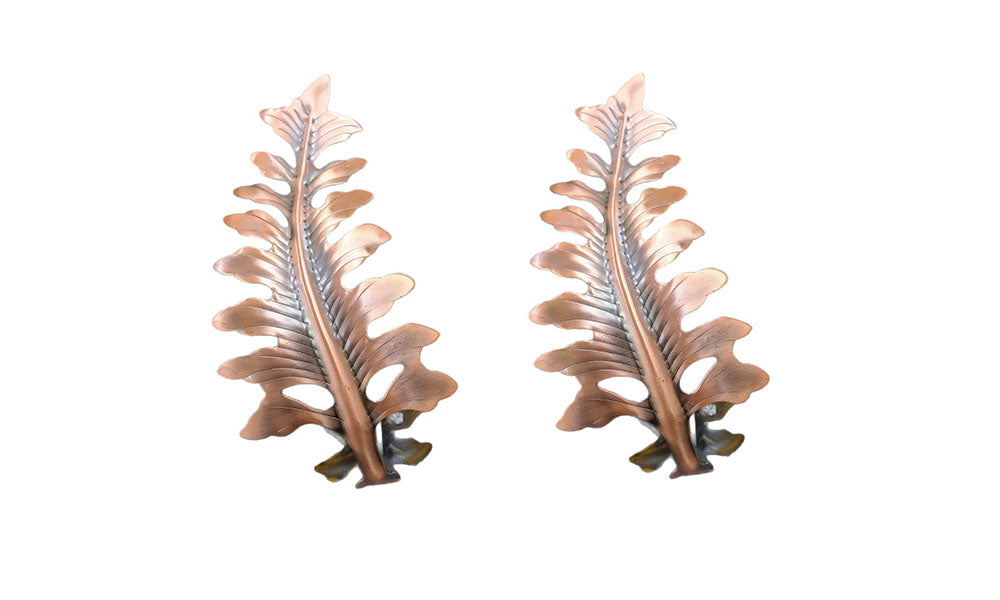 2PCS Leaf Shape Curtain Tieback Hooks Decorative Wall Holdbacks