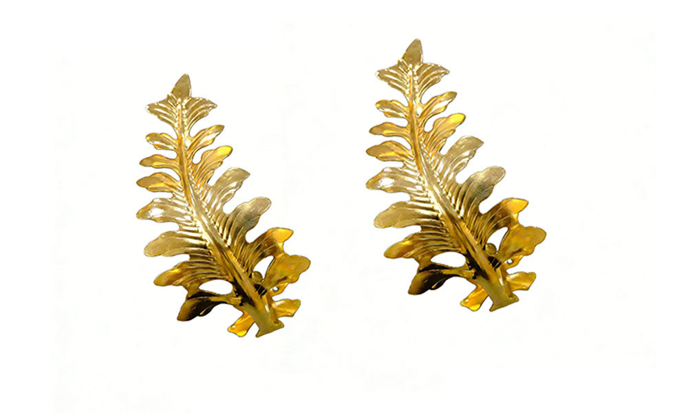 2PCS Leaf Shape Curtain Tieback Hooks Decorative Wall Holdbacks