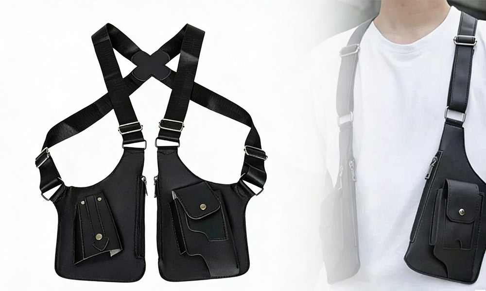 Anti-Theft Underarm Shoulder Bag Concealed Crossbody Chest Sling Bag