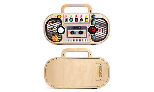 Wooden Montessori Busy Board Sensory Toy with Music Light Switch for Kids Learning