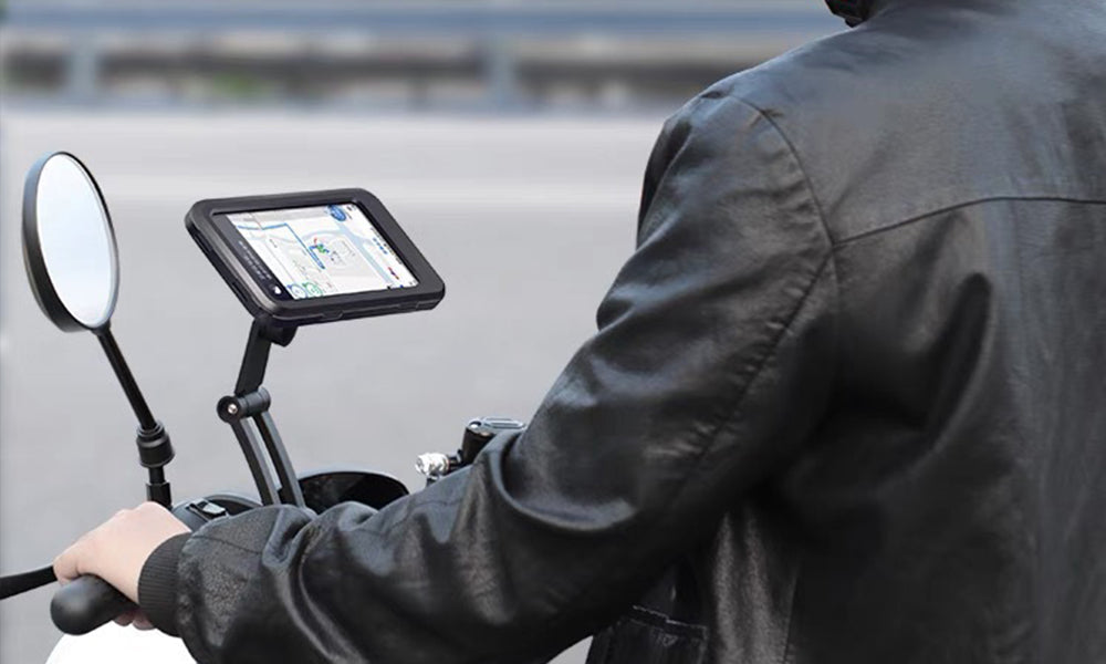Waterproof Motorcycle Phone Mount Holder for Bike Scooter Handlebar