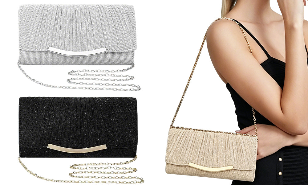 Evening Clutch Bag Glitter Handbag Purse for Women
