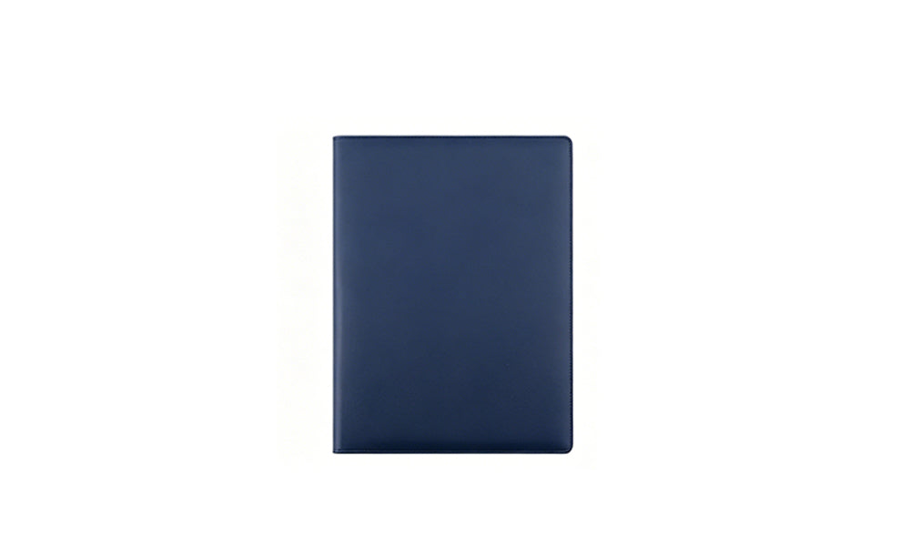 PU Leather A4 Portfolio Folder with Notepad Card Slots for Office Meeting